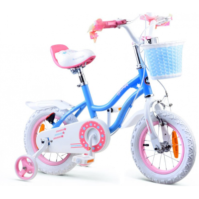 Detský bicykel 12" RoyalBaby Star Girl RB-12G-1 bielo-modrý 